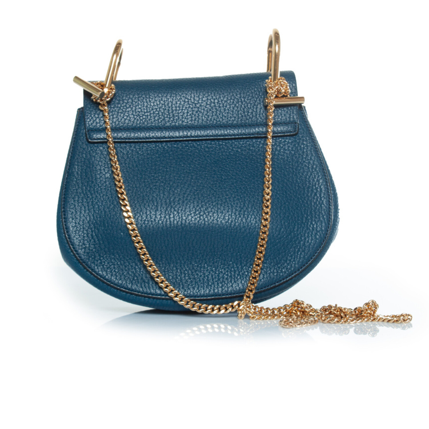 Chloe, blue leather drew bag - Unique Designer Pieces