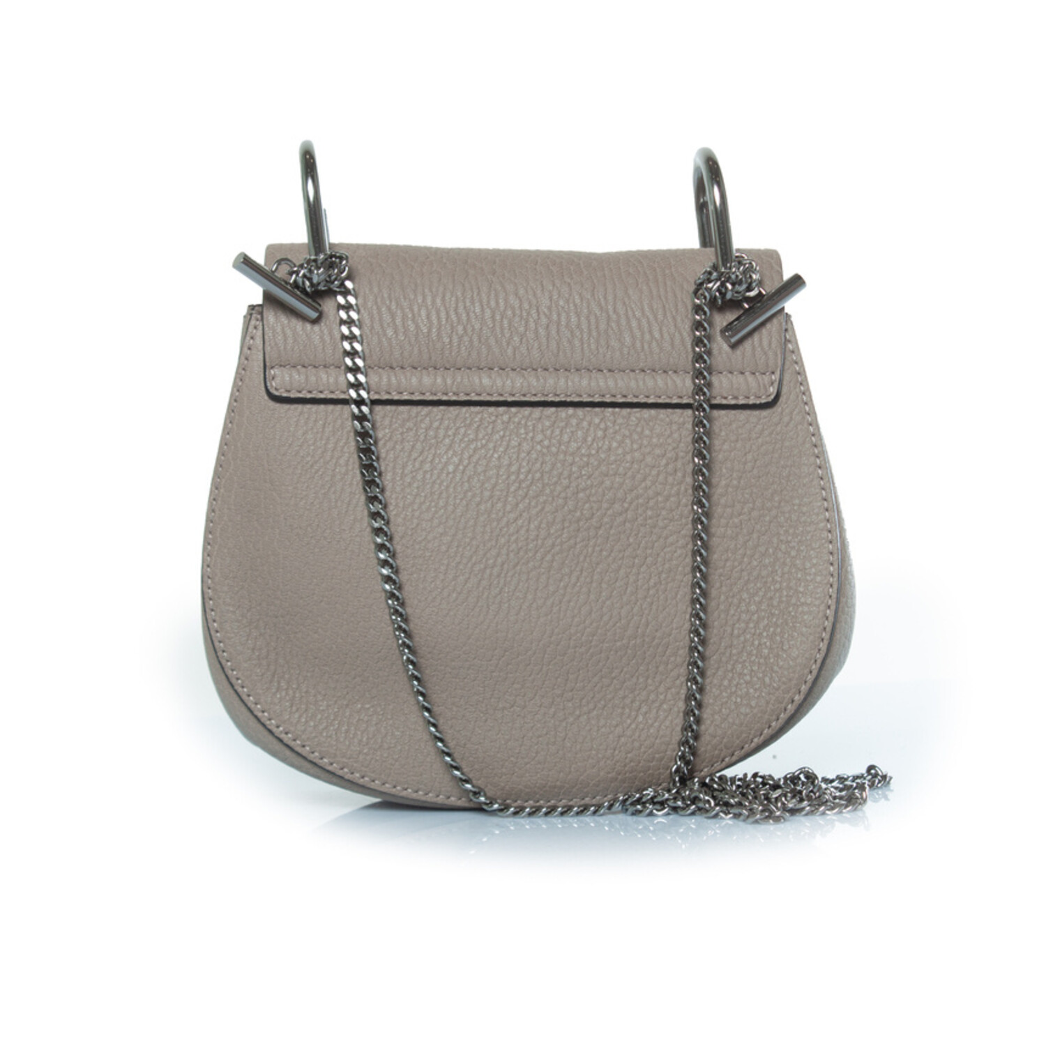 Chloe, Taupe leather drew bag - Unique Designer Pieces Chloe, Taupe leather drew bag - Unique Designer Pieces