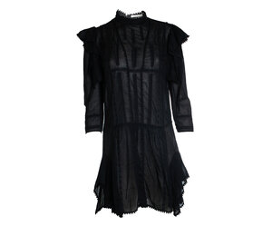 Isabel Marant Etoile, black ruffle dress - Unique Designer Pieces