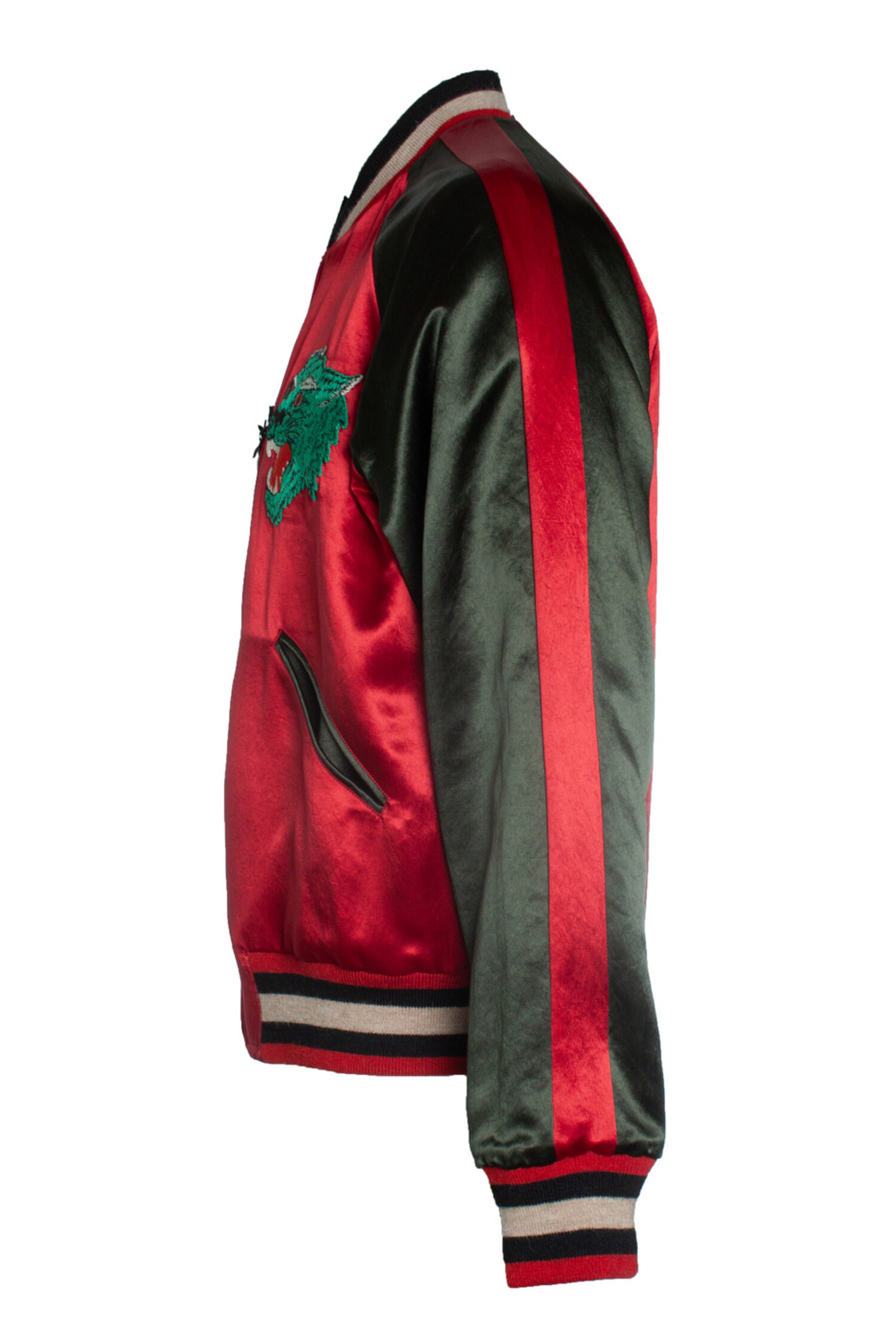 Gucci, omkeerbaar varsity bomberjack met tijger - Unique Designer Pieces