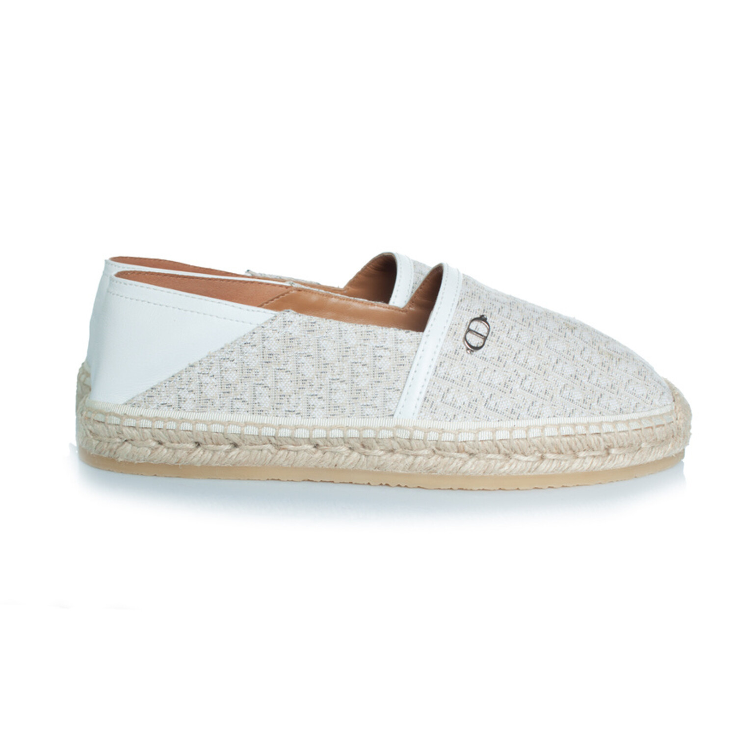 Dior, Oblique paradise espadrilles in white Unique Designer Pieces