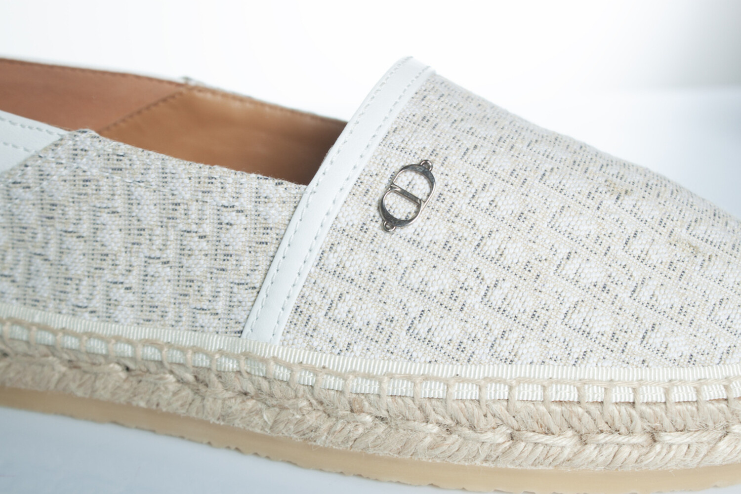 DIOR PARADISE ESPADRILLES DiorOblique Dior, Oblique paradise espadrilles in white - Unique  main image 4