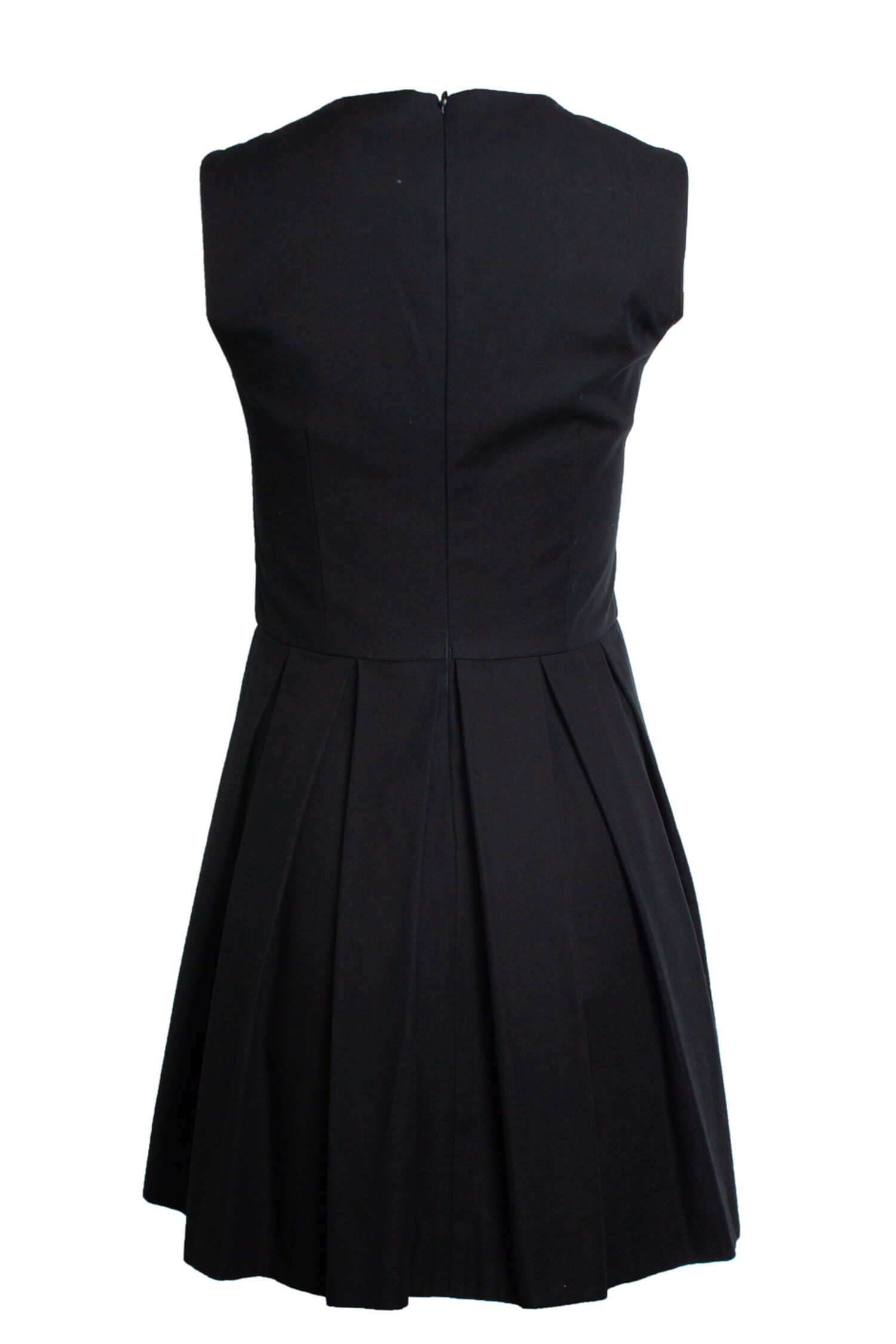 Red Valentino, Black pleated a line dress - Unique Designer