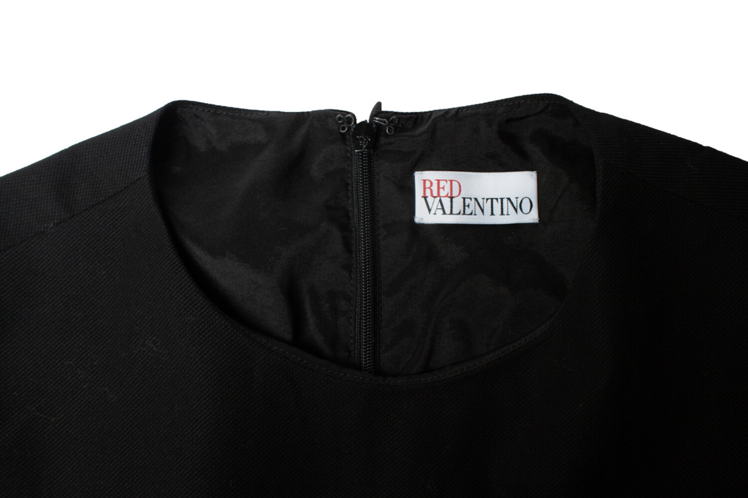 hariiart 様RED VALENTINOフリル袖 ブラック Aライン フレ Red Valentino // Black Silk Ruffle Panelled A-Line Dress