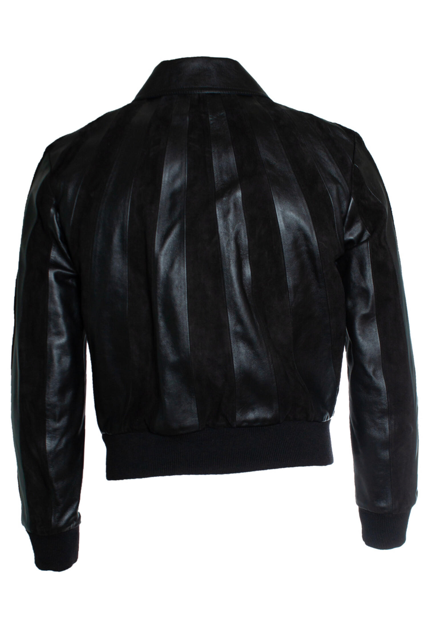 Celine, Leather and suede jacket in black SS20 - Unique Designer 