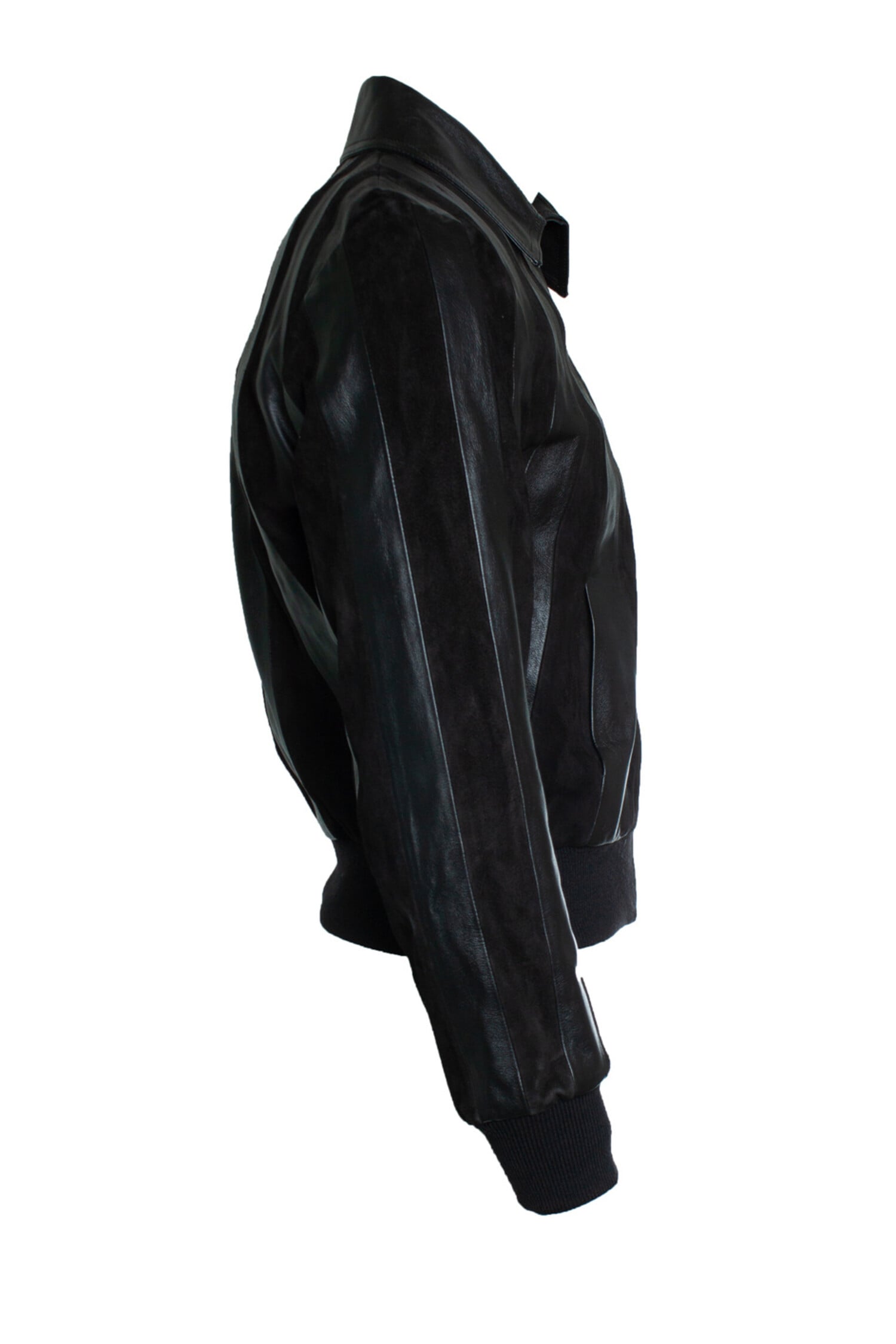 Celine, Leather and suede jacket in black SS20 - Unique Designer 