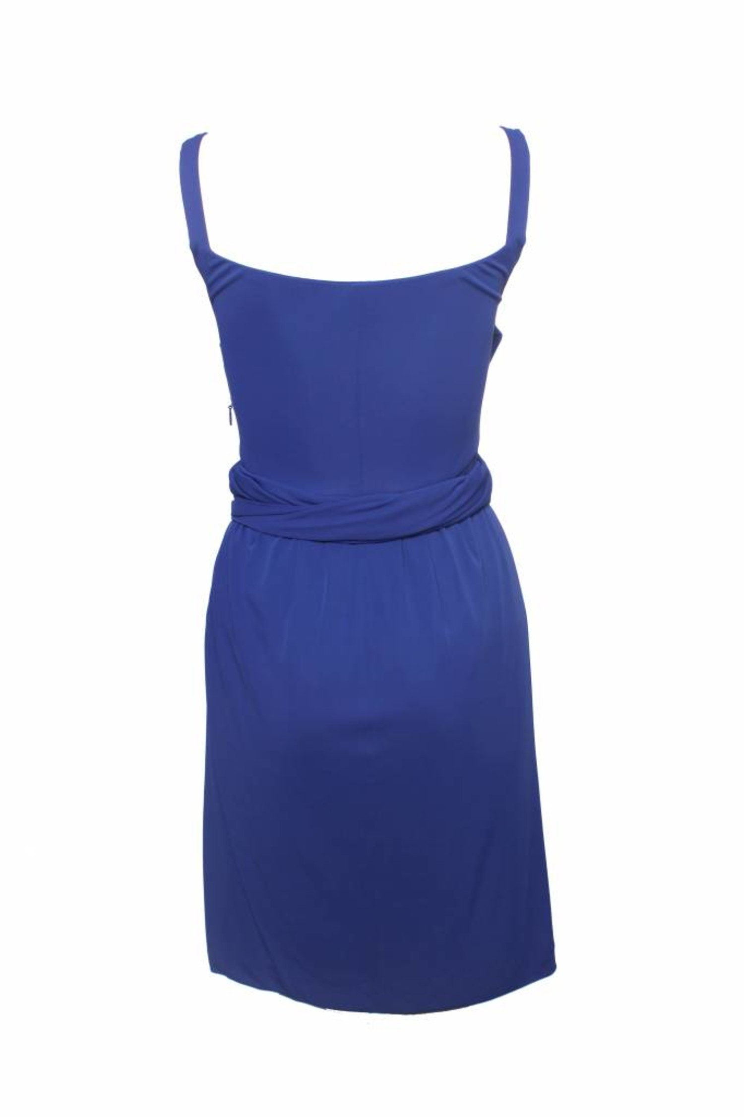 Gucci, dark blue dress with wrapbelt. - Unique Designer Pieces