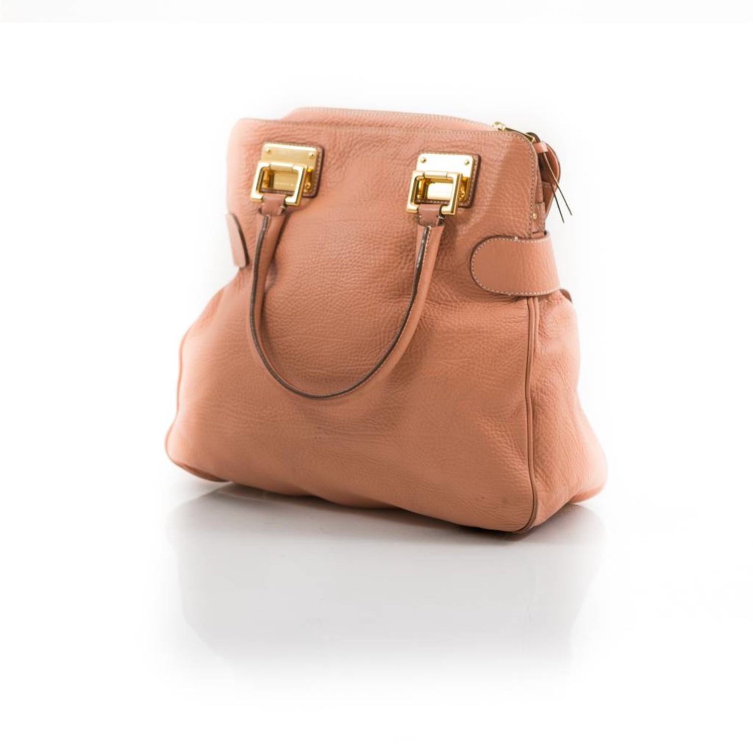 Barbara Bui, nude colored leather bag. - Unique Designer Pieces