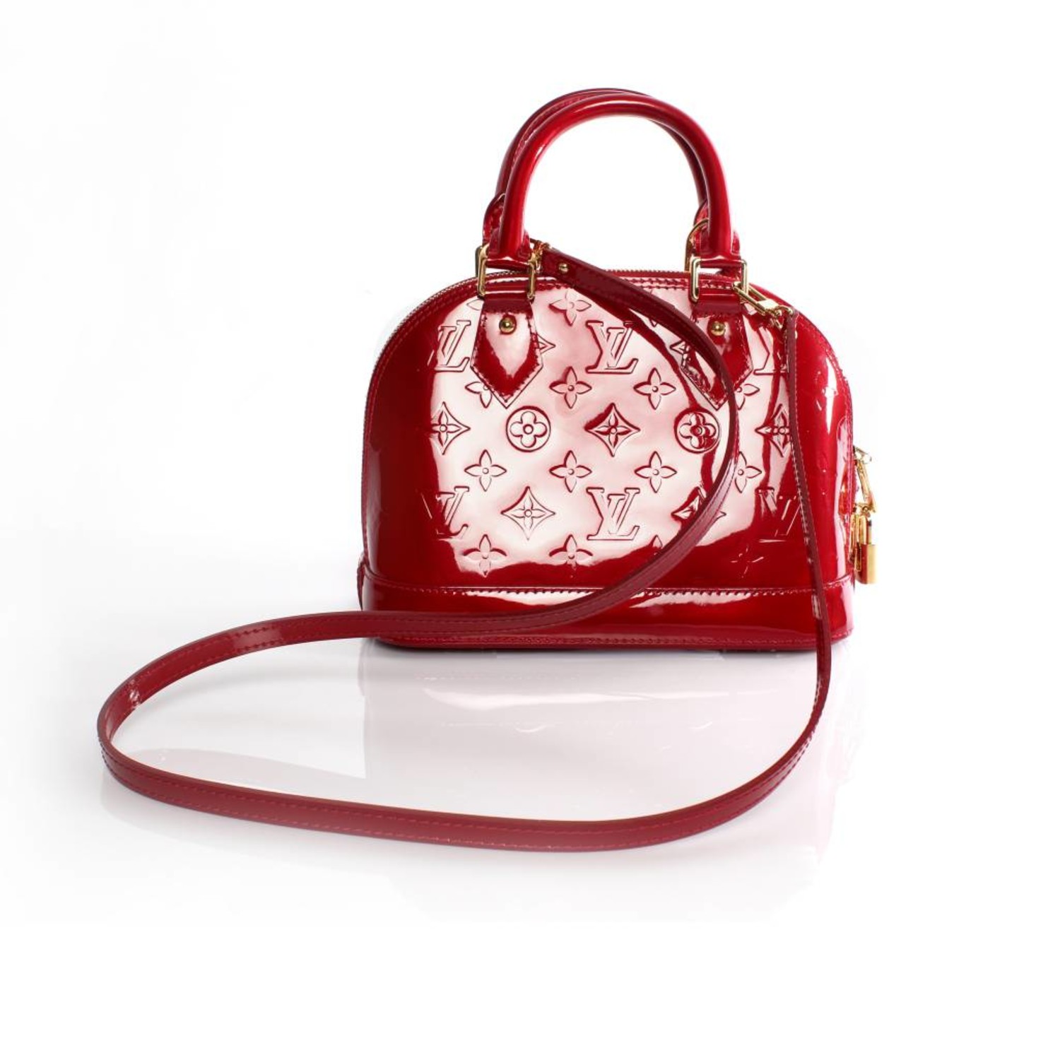 Louis Vuitton Pomme D Amour Monogram Vernis Alma GM Bag For Sale at 1stDibs