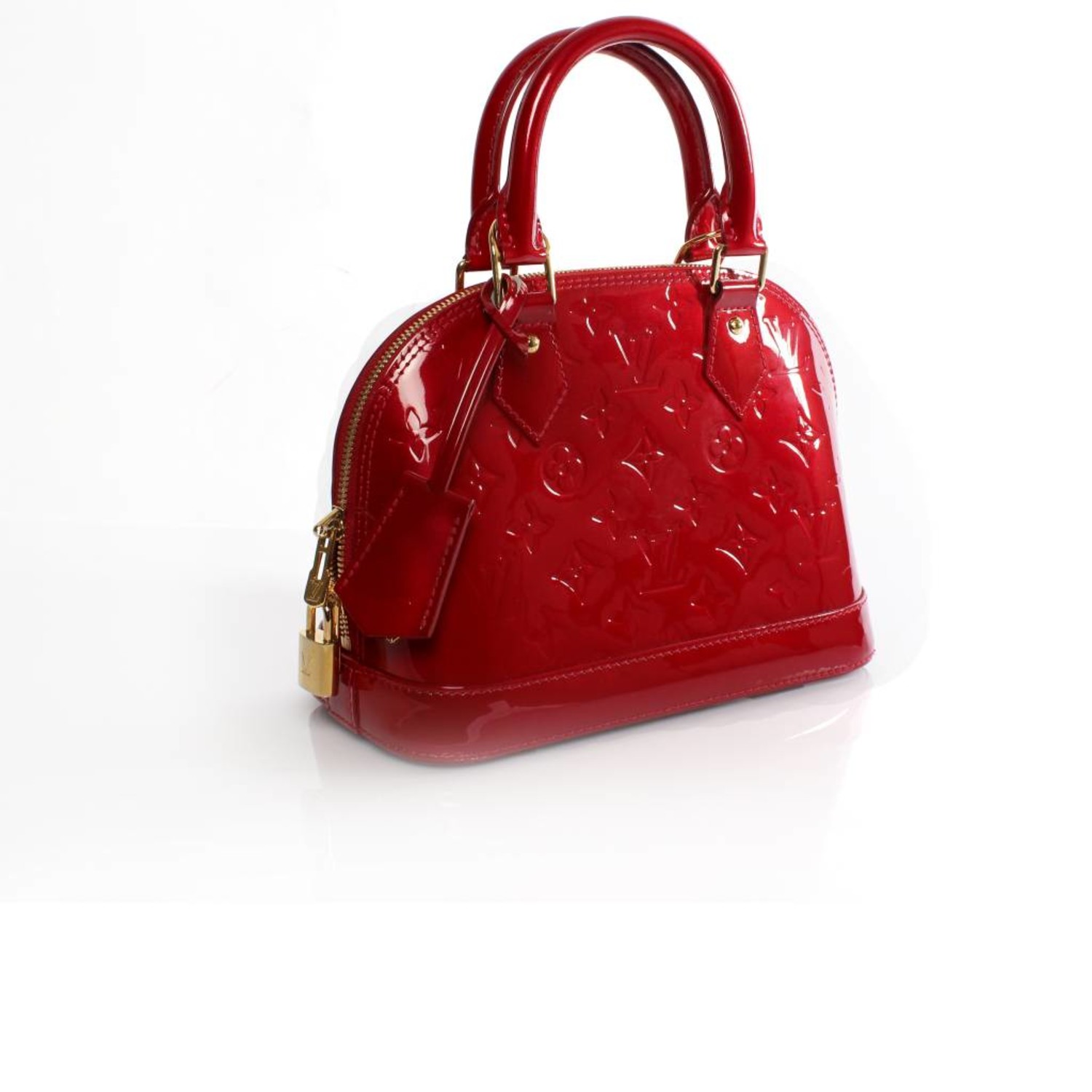 LOUIS VUITTON Vernis Alma BB Pomme D'Amour Cherry Red in 2023
