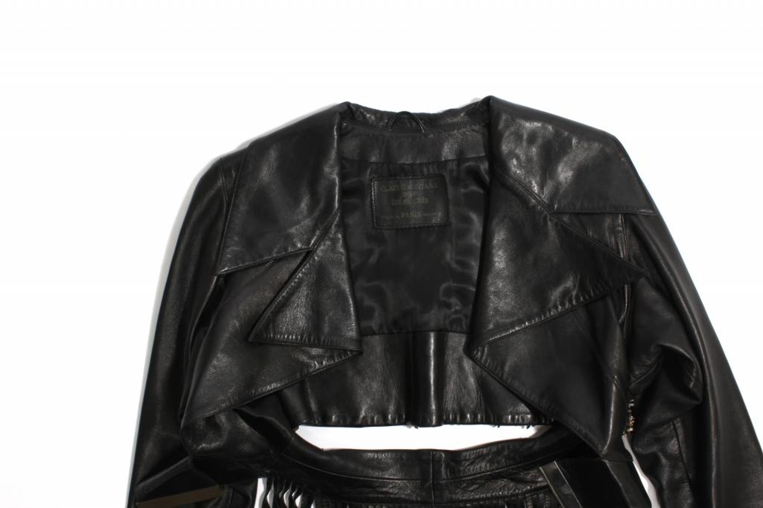 Claude Montana, vintage black leather motorcycle jacket Claude Montana, vintage black leather motorcycle jacket