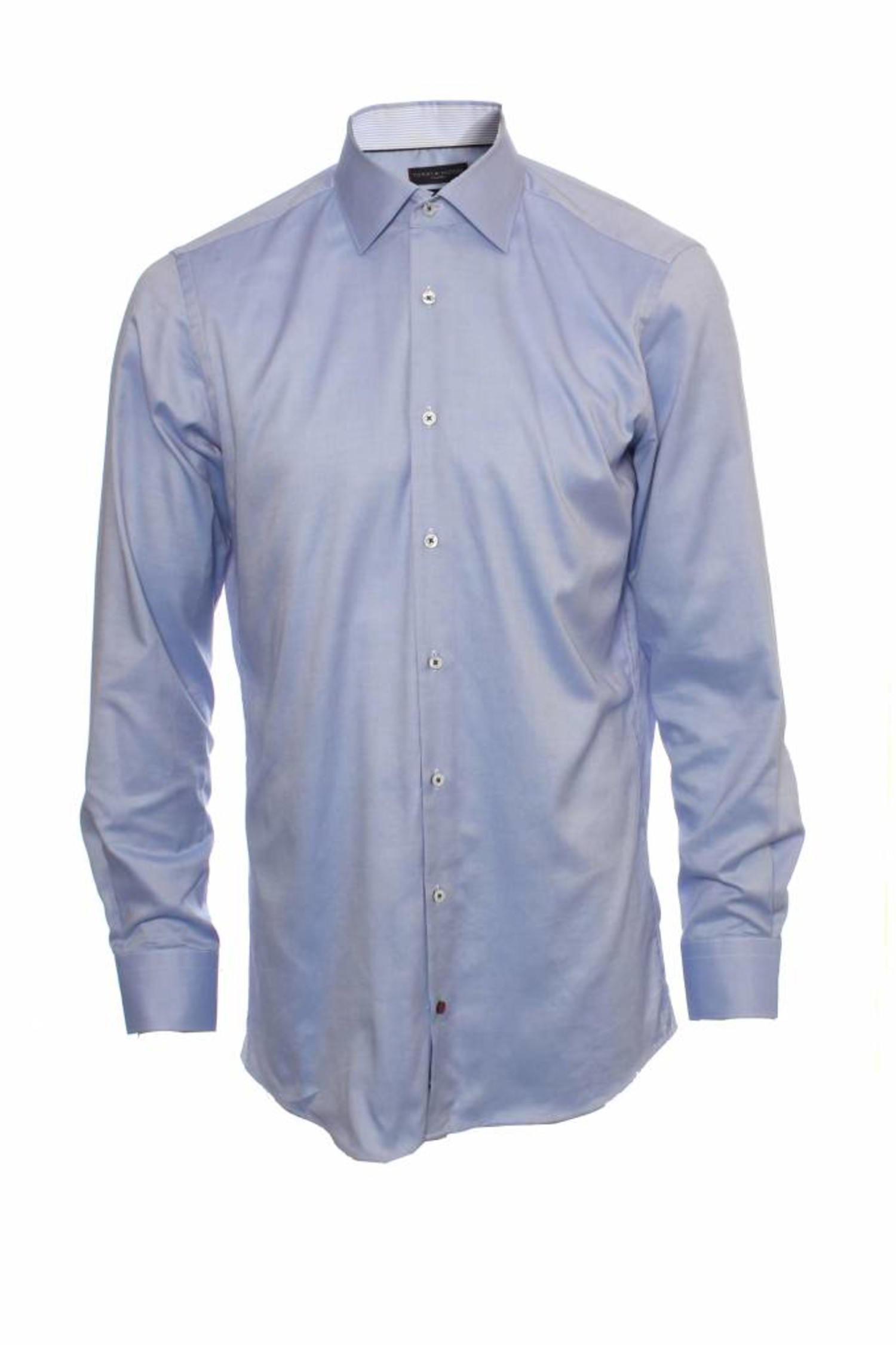 Tommy Hilfiger, blauw aansluitend overhemd - Unique Designer Pieces
