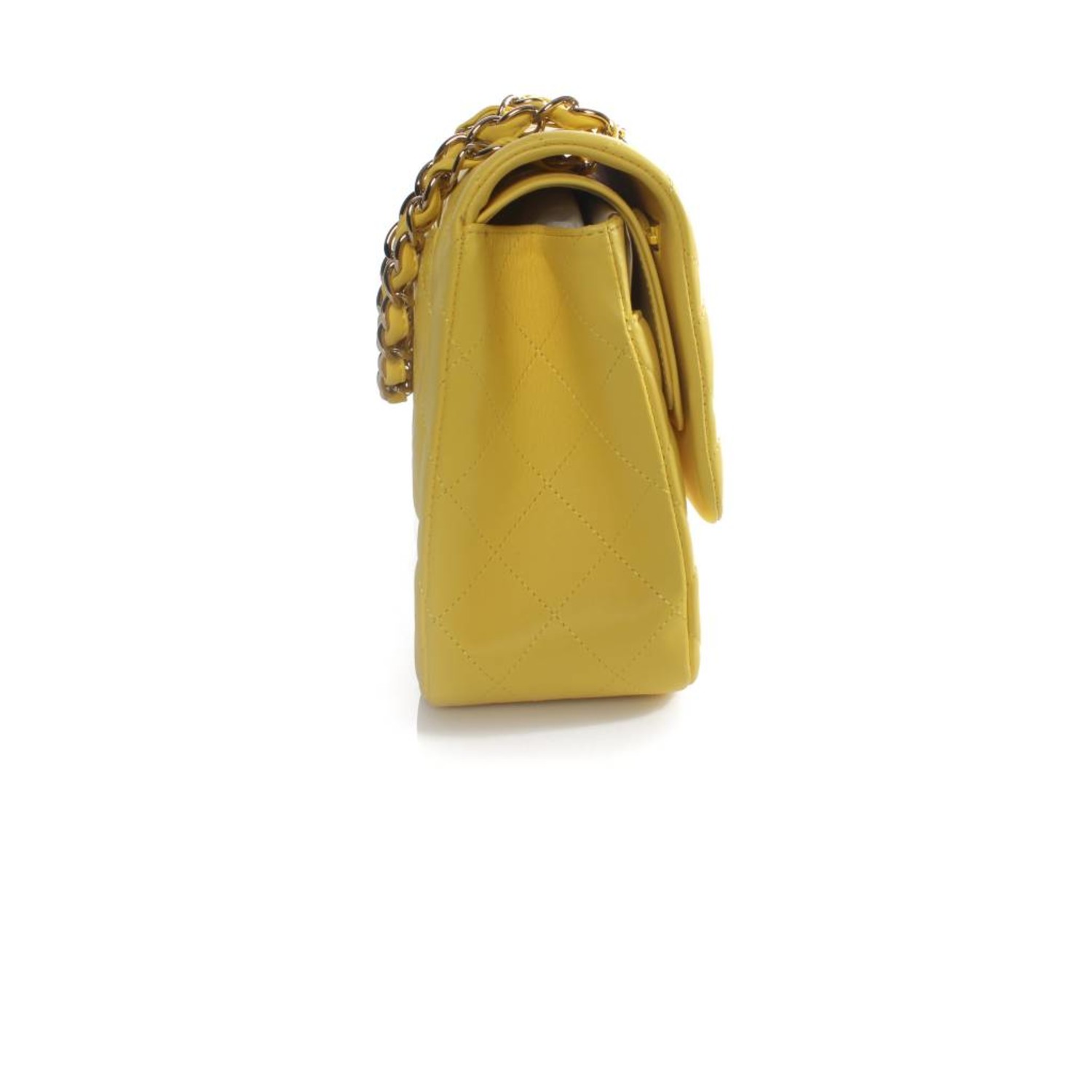 Chanel, Jumbo Classic 2.55 double flap bag in bright yellow - Unique  Designer Pieces