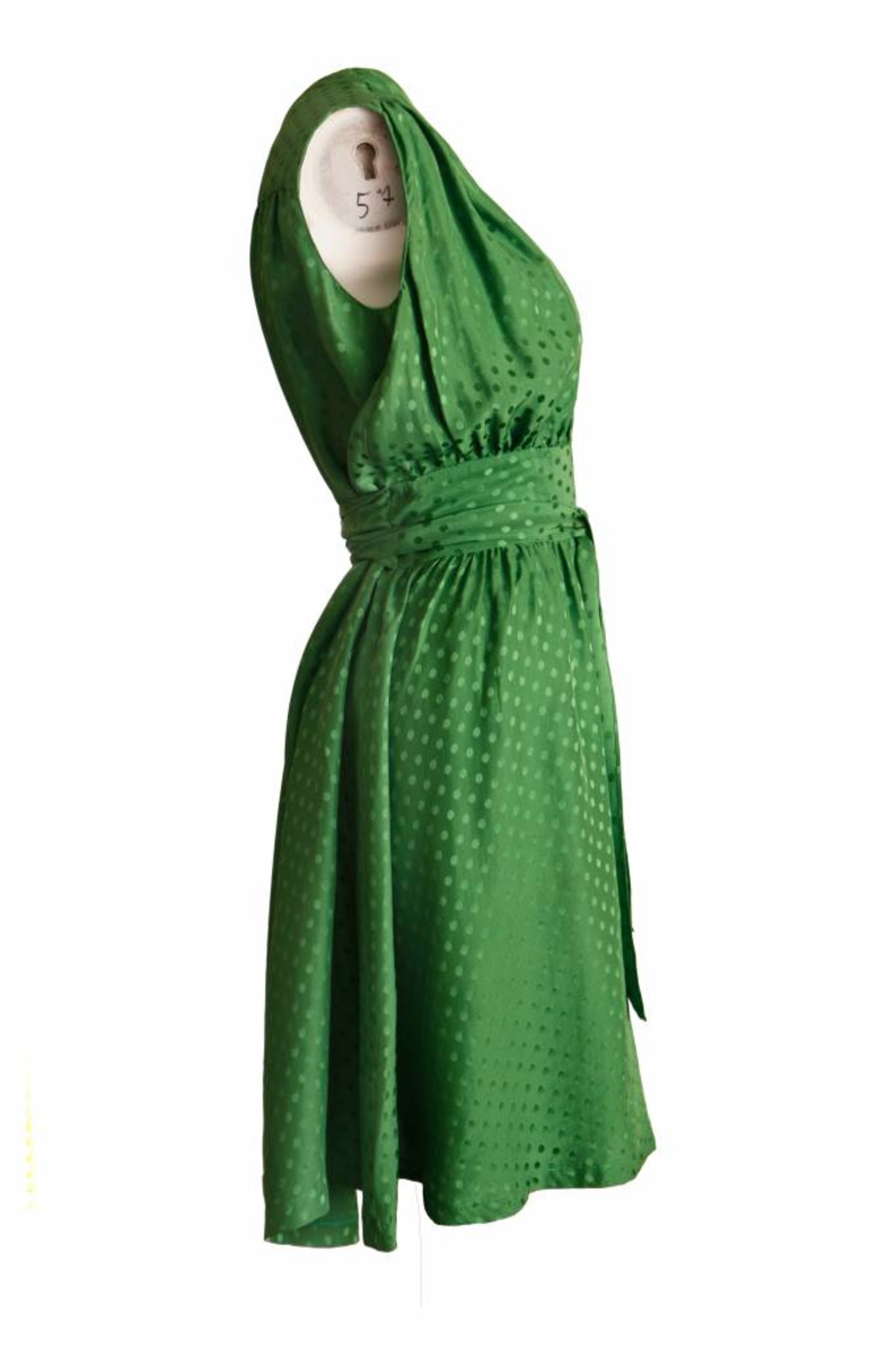 green emerald velvet dress Balenciaga Polka Dot Print Long Sleeve Logo Jacquard Babydoll Dress   Runway Catalog