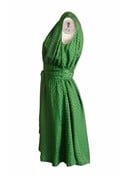 Balenciaga Silk, green polkadot dress - Unique Designer Pieces Balenciaga Silk, green polkadot dress - Unique Designer Pieces