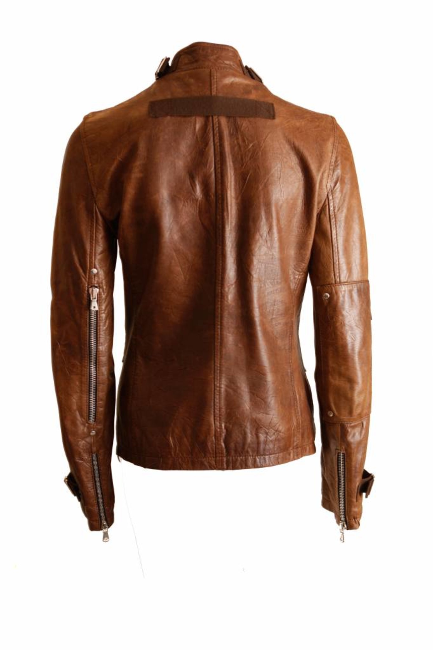 Dolce & Gabbana, brown leather bickerjacket. - Unique Designer Pieces