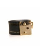 Louis Vuitton Twist Bracelet Black Leather ref.67547 - Joli Closet