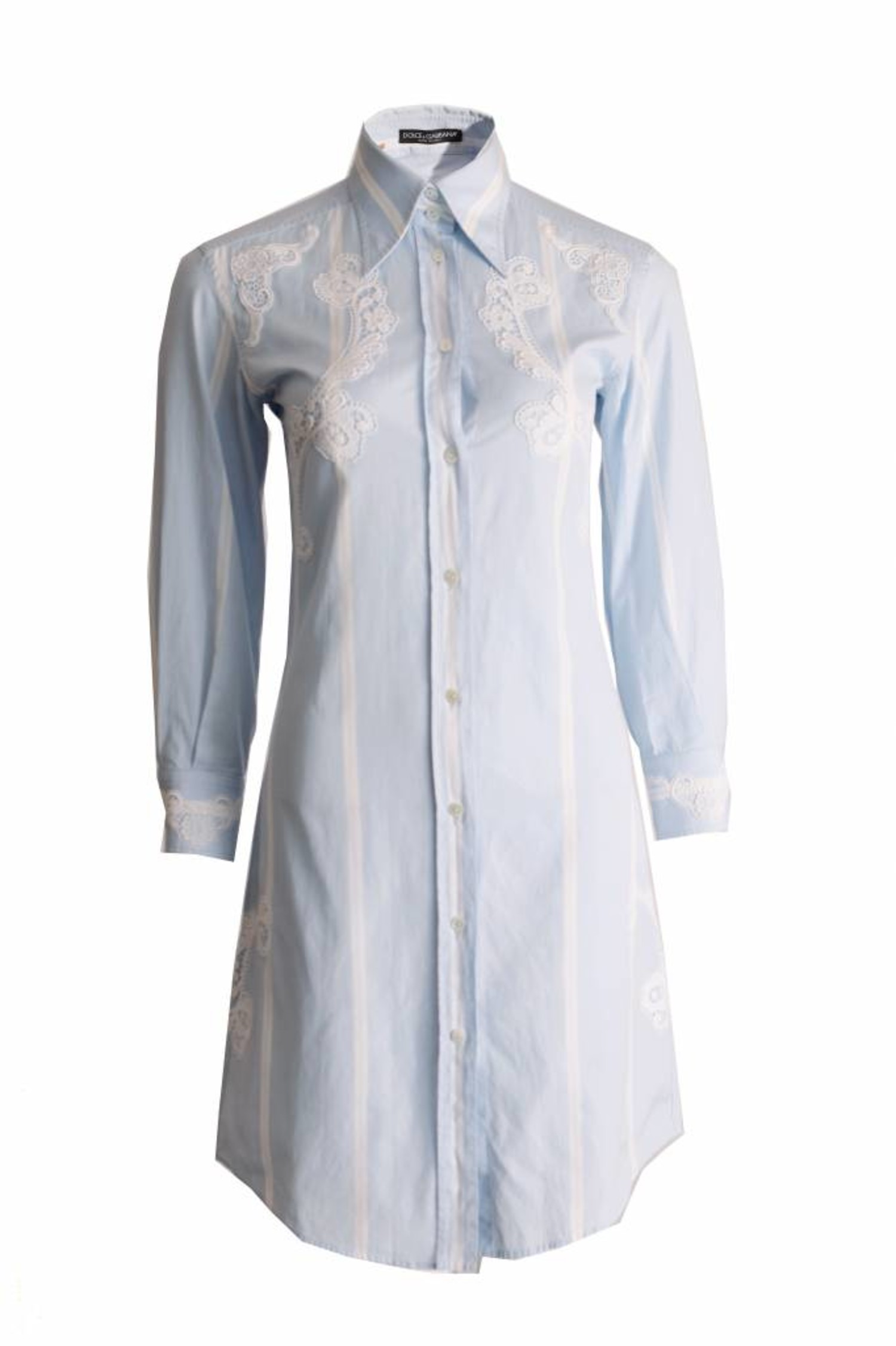 Dolce \u0026Gabbana, blue shirt dress with 