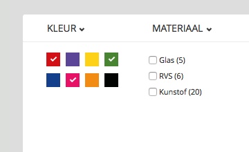 Visuele kleuren filter