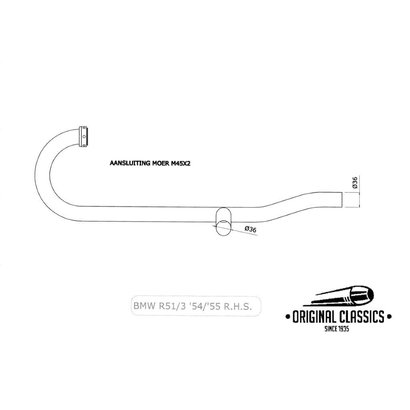 Original Classics BMW R51/3 R67/2 R67/3 R67/3 pipe rechts