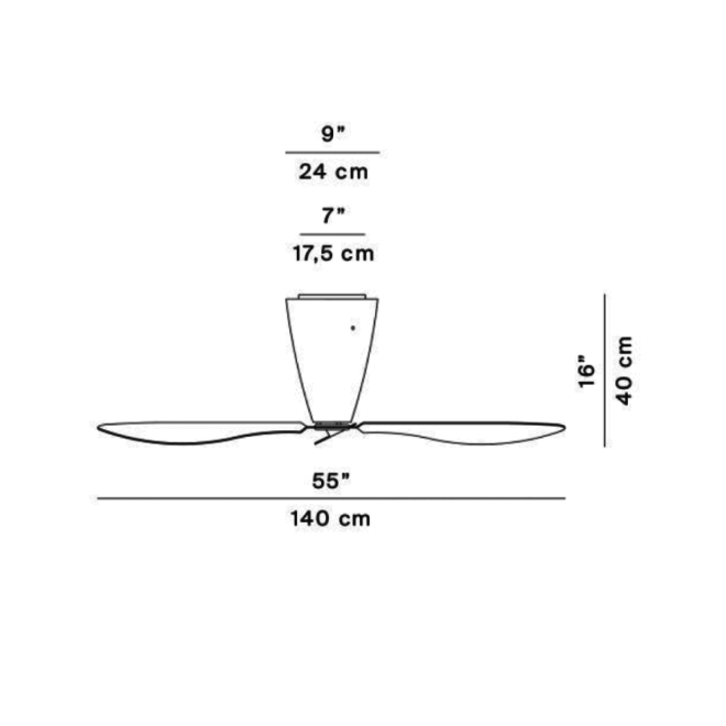 plafondlamp en ventilator Blow