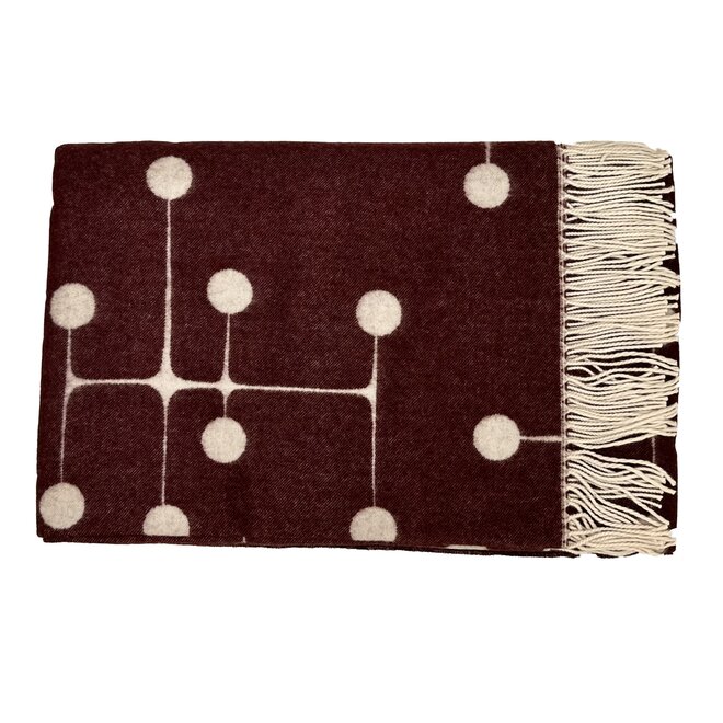 Eames blanket Dot Pattern - special collection -  bordeaux