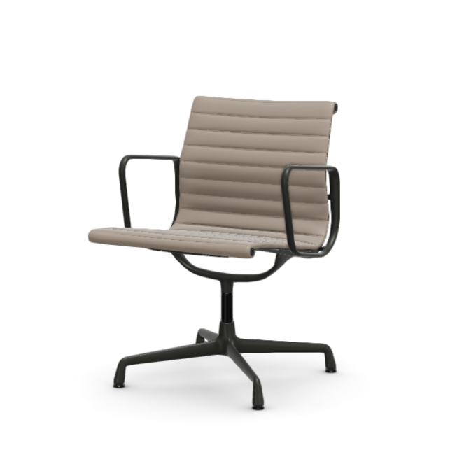 Eames Aluminium Chair EA 107 - Conference - leder