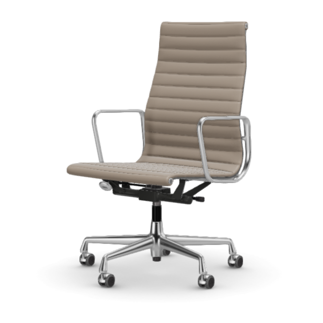 Eames Aluminium Chair EA 119 - Work - leder