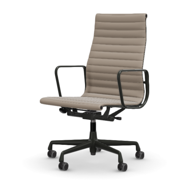 Eames Aluminium Chair EA 119 - Work - leder