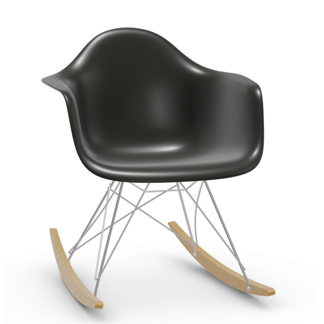 Eames Plastic Armchair RAR RE - verchroomd & esdoorn licht