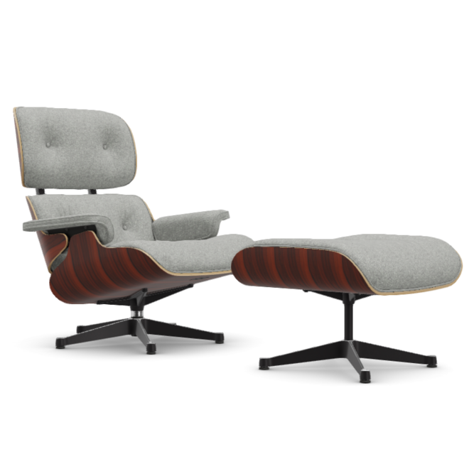 Eames Lounge Chair & Ottoman - Santos Palissander / Nubia