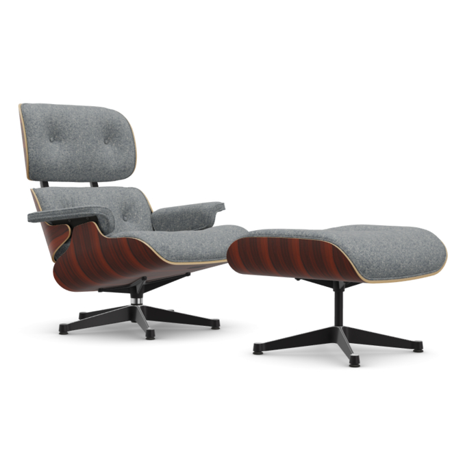 Eames Lounge Chair & Ottoman - Santos Palissander / Nubia