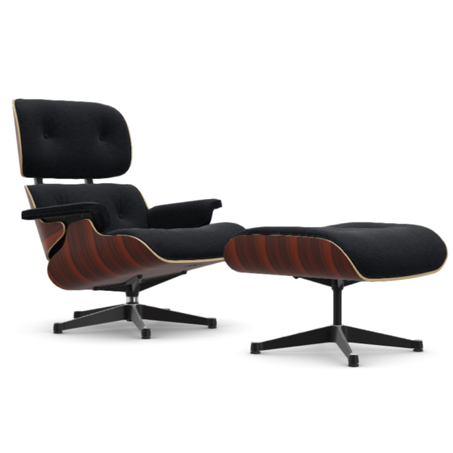 Eames Lounge Chair & Ottoman - Santos Palissander / Nubia