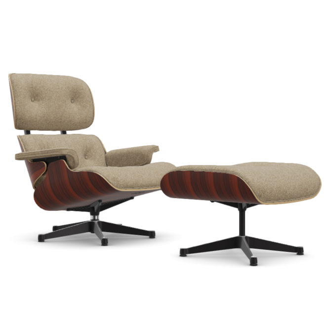 Eames Lounge Chair & Ottoman - Santos Palissander / Nubia