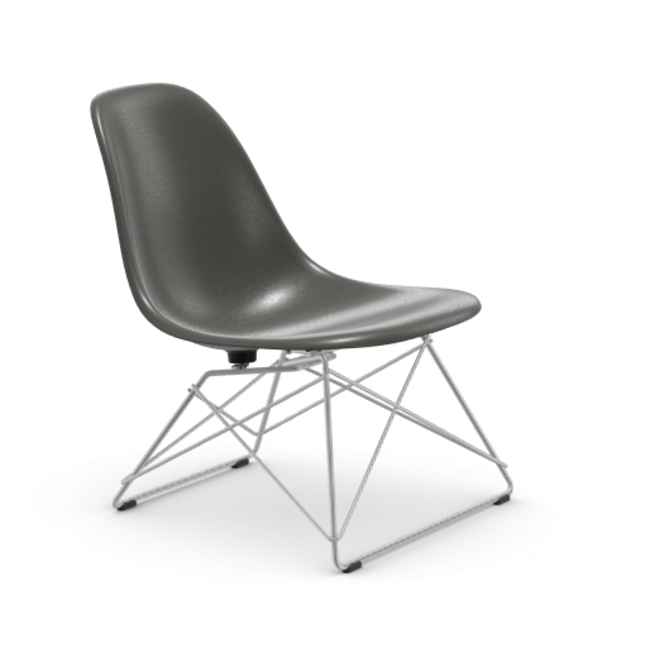 Eames Fiberglass Side chair LSR  - verchroomd