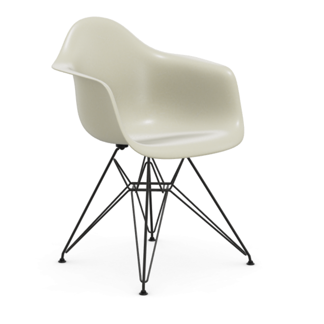 Eames Fiberglass Armchair DAR - zwart