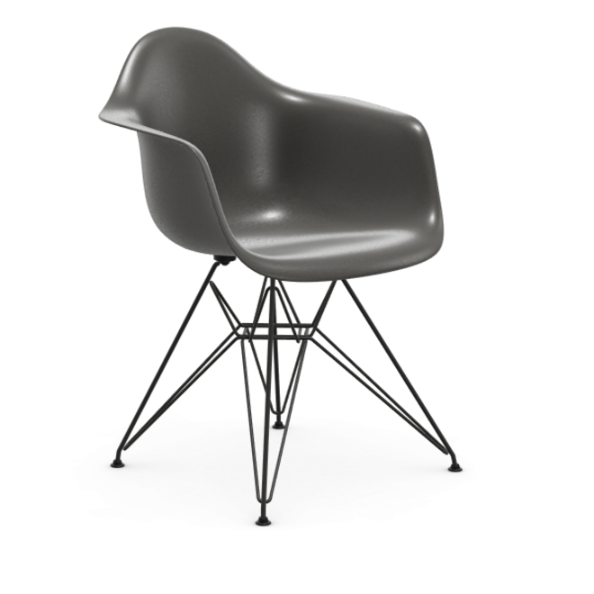 Eames Fiberglass Armchair DAR - zwart