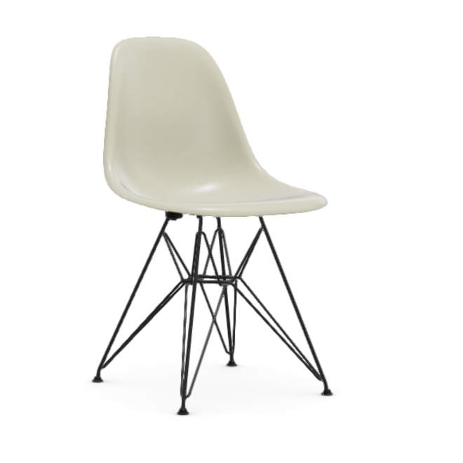 Eames Fiberglass Side chair DSR - zwart