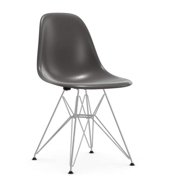 Eames Fiberglass Side chair DSR - verchroomd