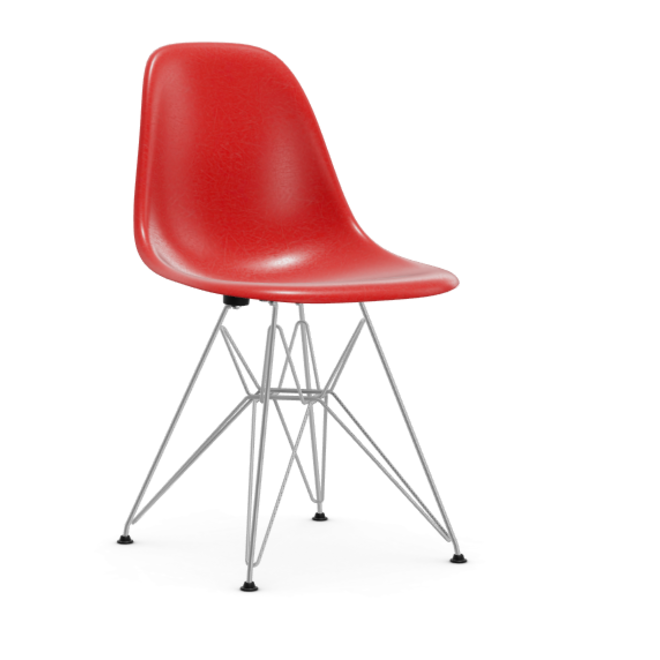 Eames Fiberglass Side chair DSR - verchroomd