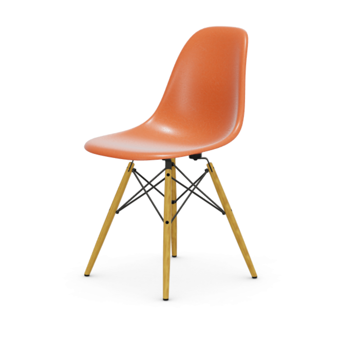 Eames Fiberglass Side chair DSW - esdoorn licht