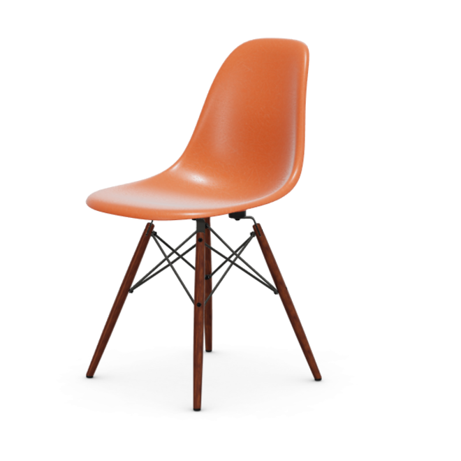 Eames Fiberglass Side chair DSW - esdoorn donker