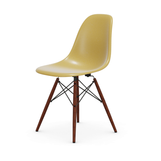 Eames Fiberglass Side chair DSW - esdoorn donker