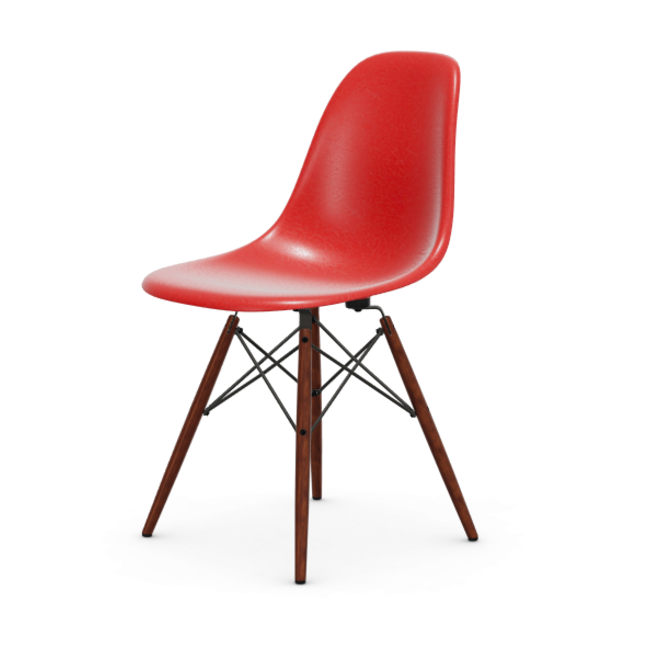 Eames Fiberglass Side chair DSW - esdoorn donker