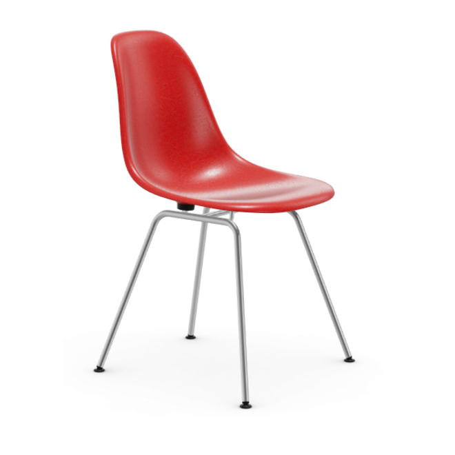 Eames Fiberglass Side chair DSX - verchroomd