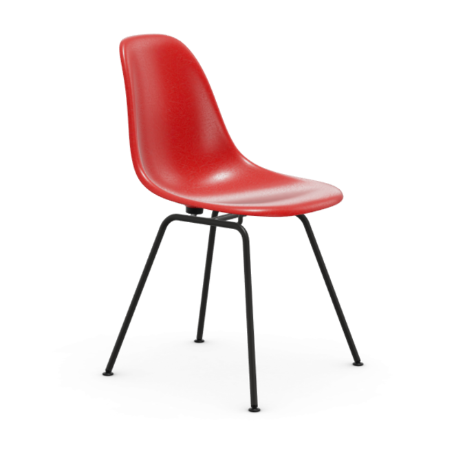 Eames Fiberglass Side chair DSX - zwart