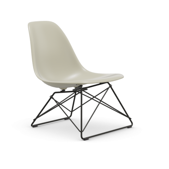 Eames Plastic  Side chair LSR RE - zwart