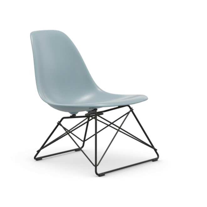 Eames Plastic  Side chair LSR RE - zwart