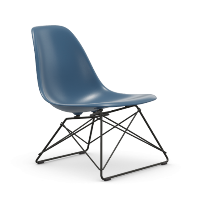 Eames Plastic  Side chair LSR RE - zwart