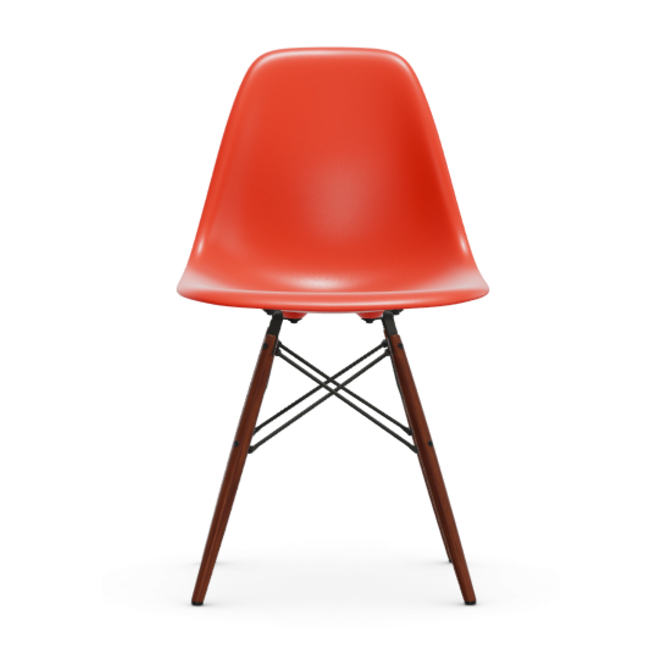 Eames Plastic chair DSW RE - esdoorn donker